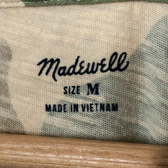 MADEWELL‎  Whisper Cotton Camo Print Crewneck Tee Size Medium - Picture 4 of 8